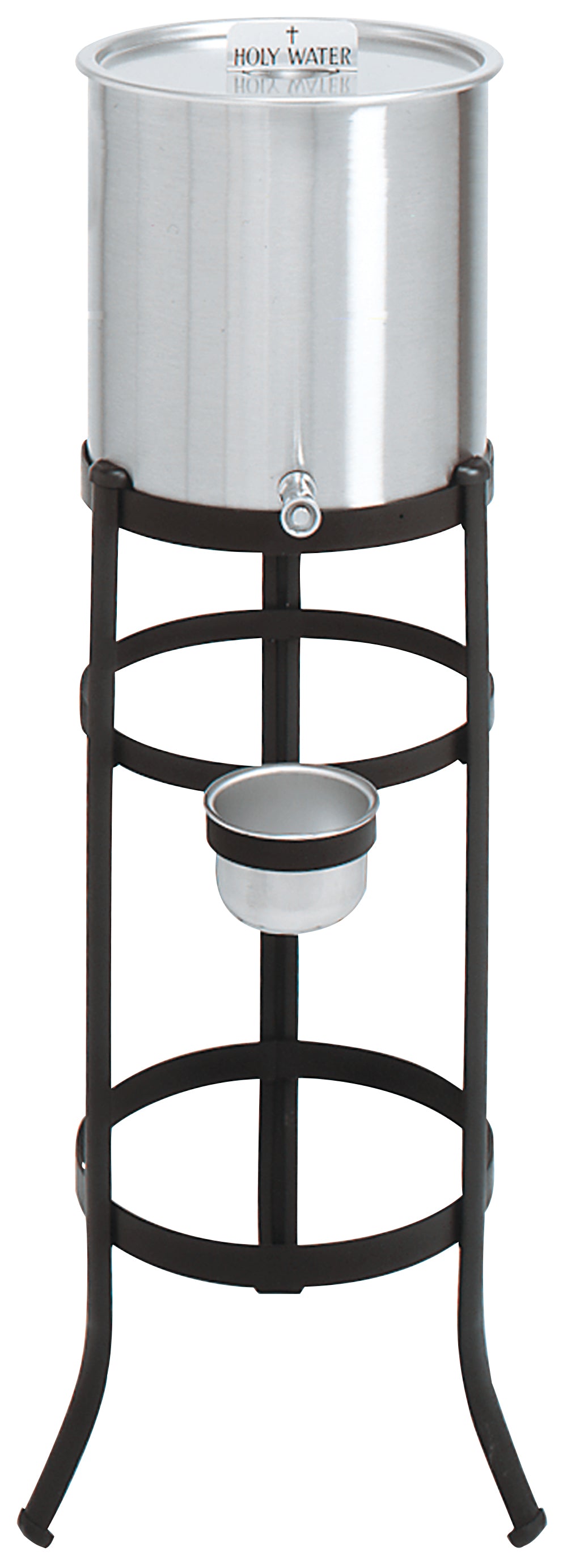 Holy Water Container/Tank With Stand - Antique Black - 41" Ht