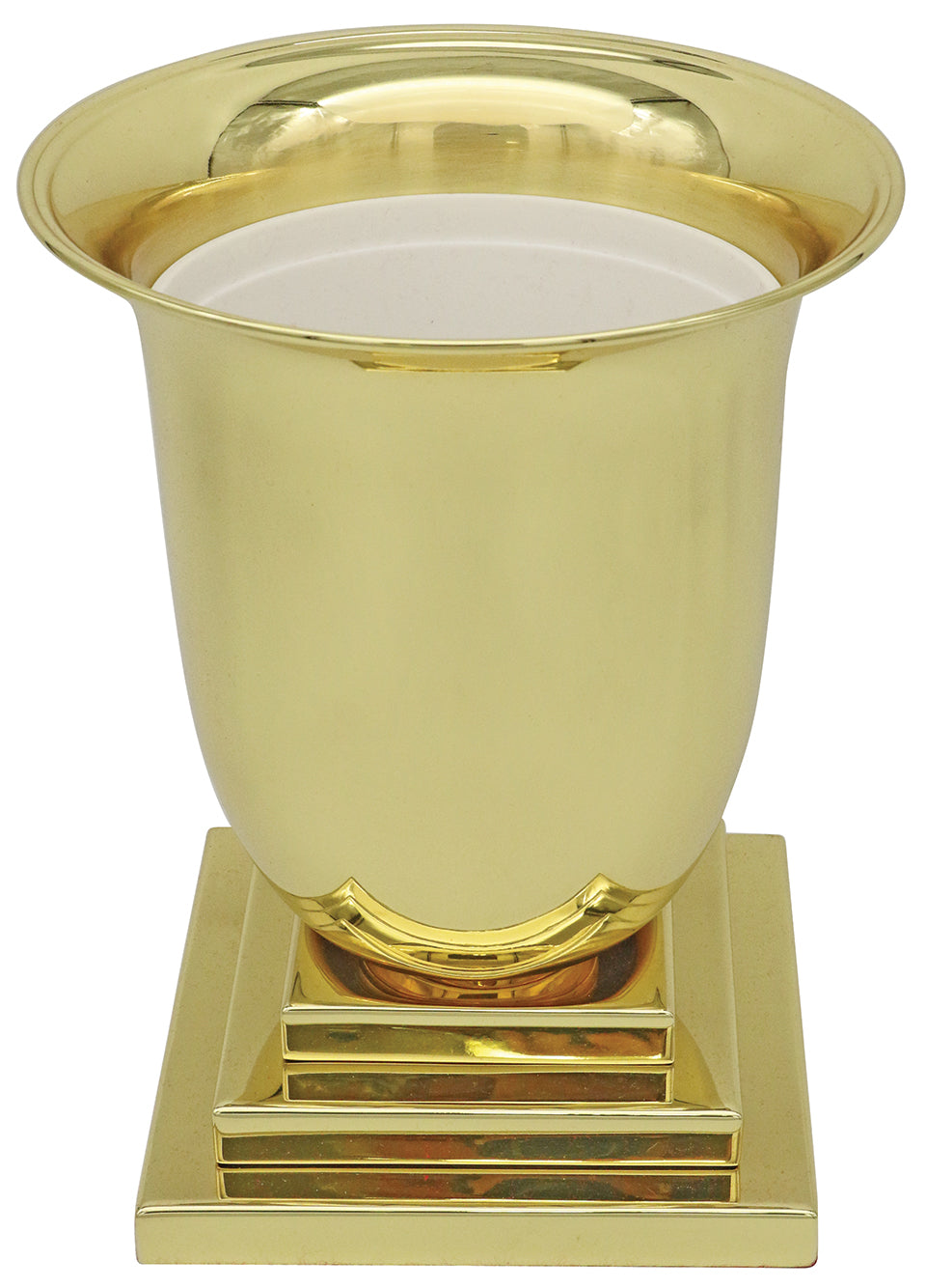 Altar/Table Flower Vase - Liner - Polished Brass - 11" Ht