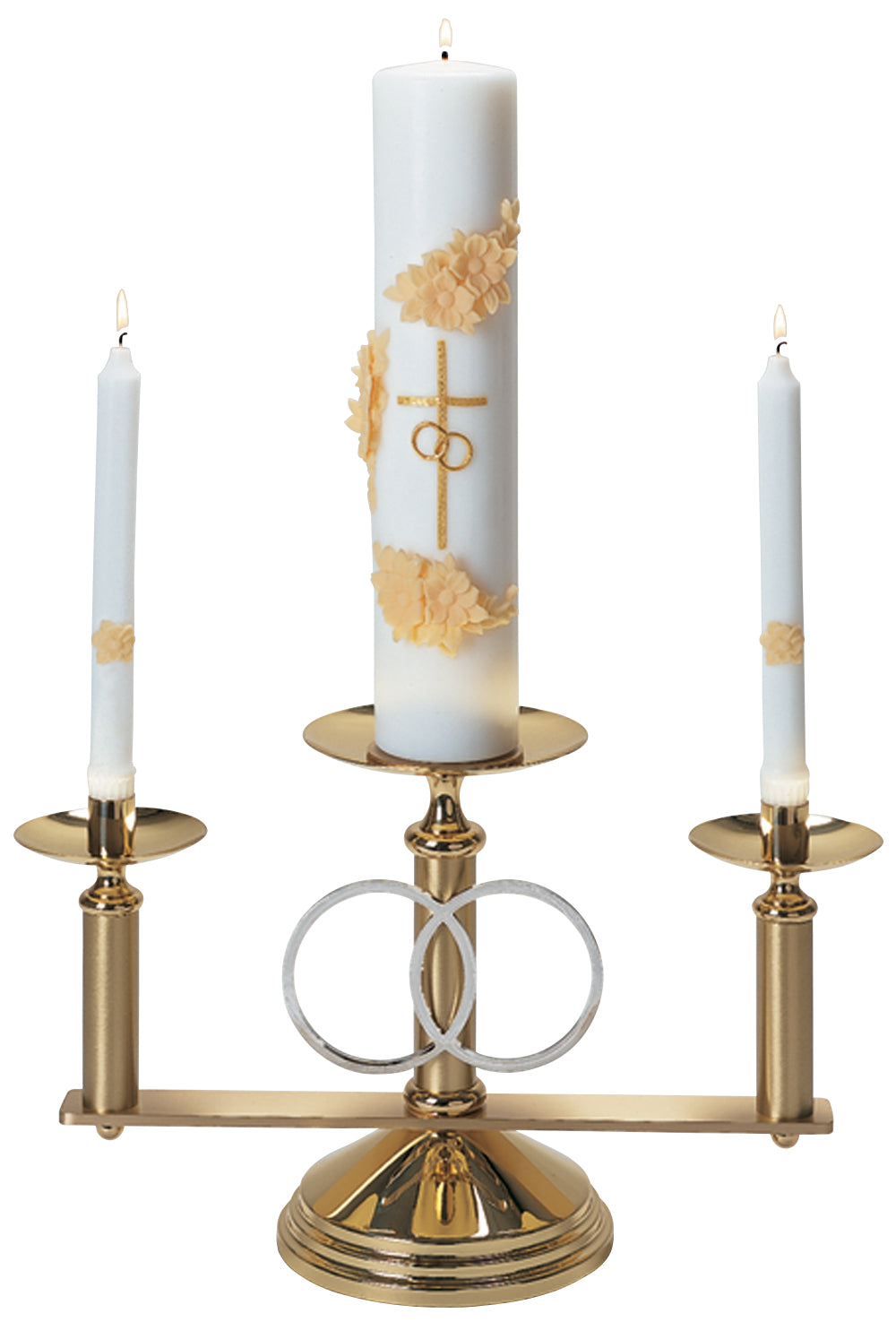 Wedding Candelabra Only - Brass - 10 3/4˝H. x 18˝W