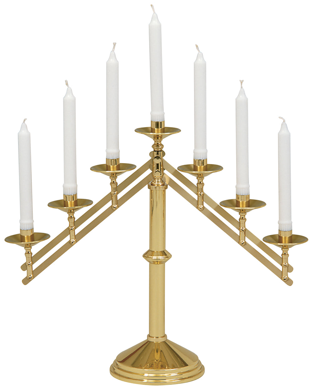 Brass Altar Candelabra - Adjustable