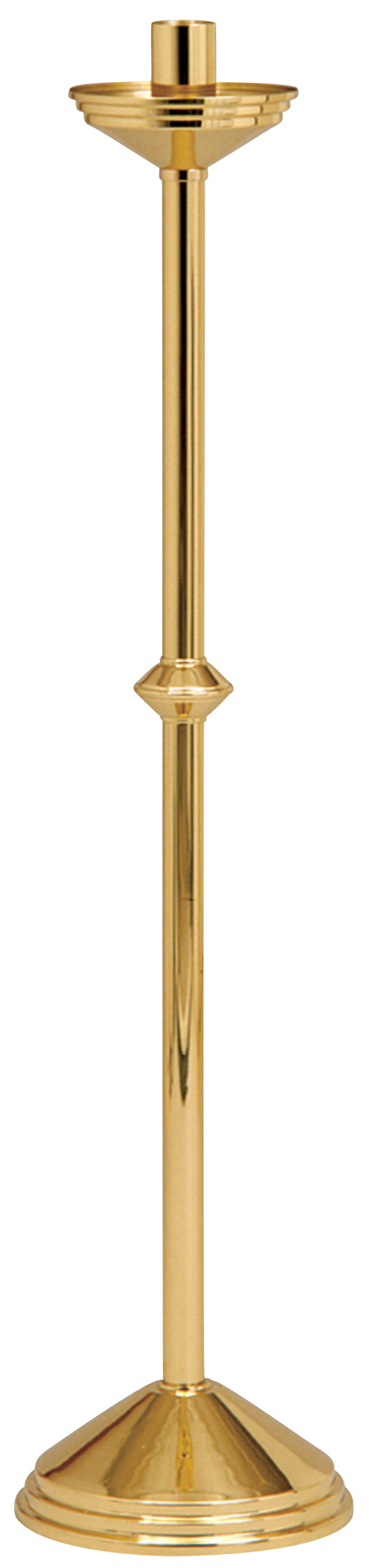 Rigid Paschal Candlestick - Brass - 44" Ht