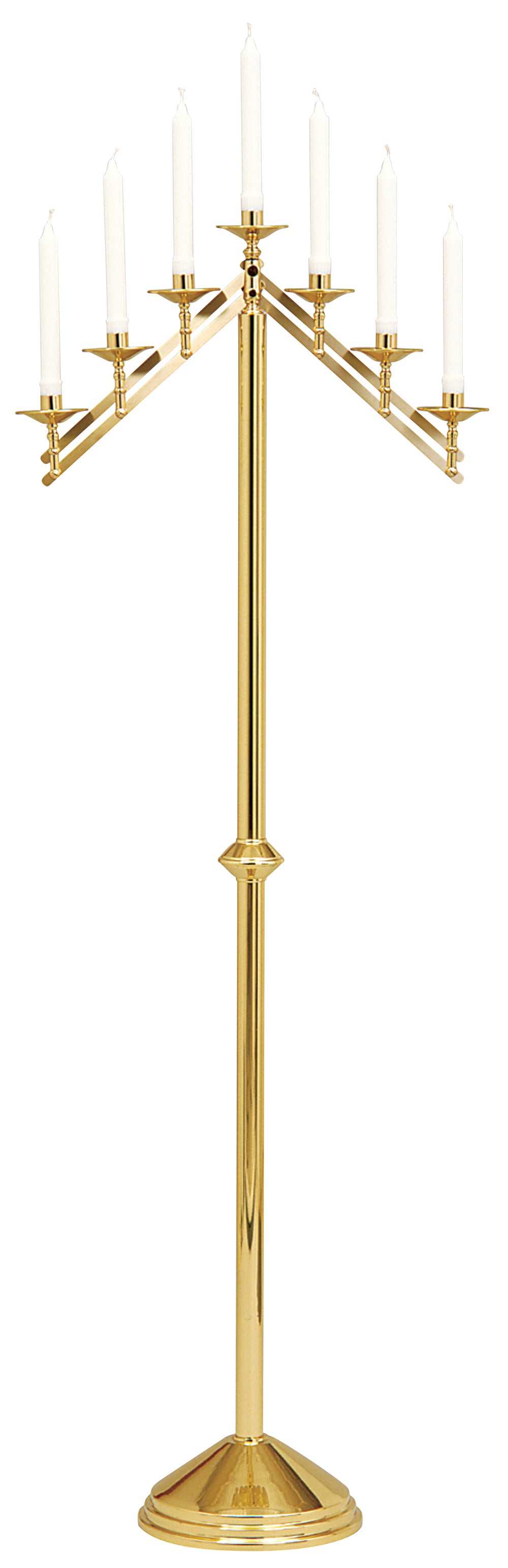 3, 5, 7 Lite - Adjustable Floor Candelabra - 7/8" Sockets - 60" Ht