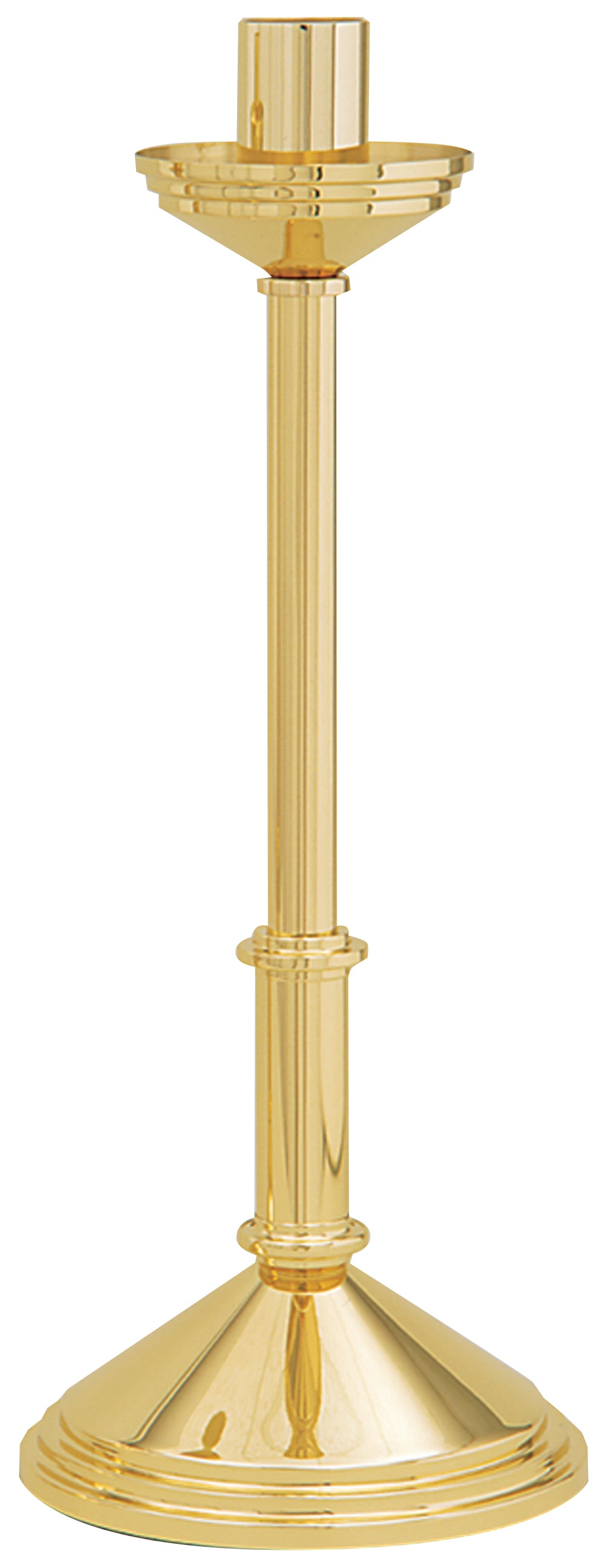 Paschal Candlestick - Brass - Low Profile - 28" Ht