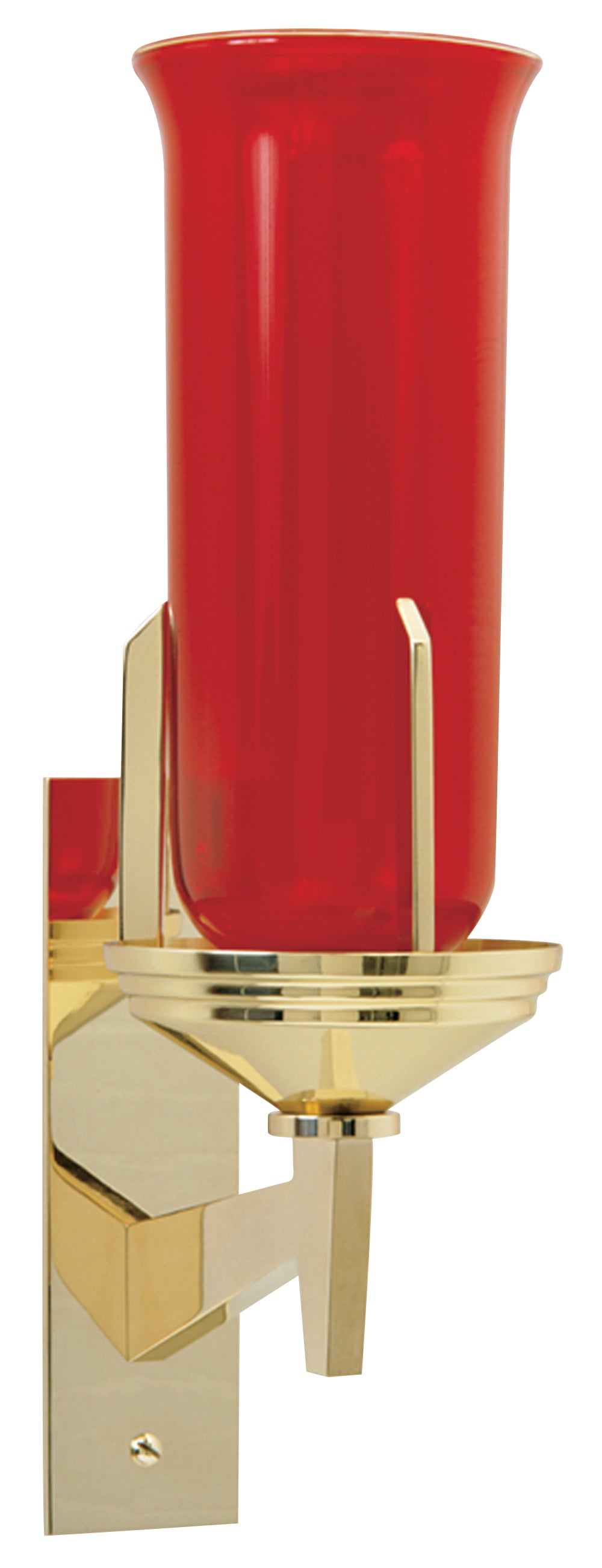 Wall Bracket Sanctuary Lamp - Polished Brass - 8 1/2" Extension