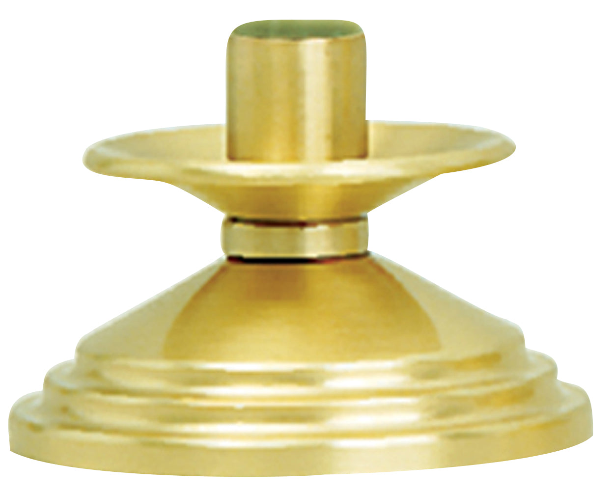 Altar Candlestick - Satin Brass - 2" Ht