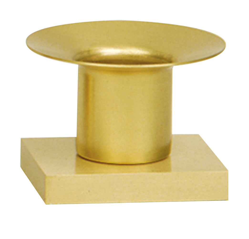 Altar Candlestick - Satin Brass - 2 1/2" Ht