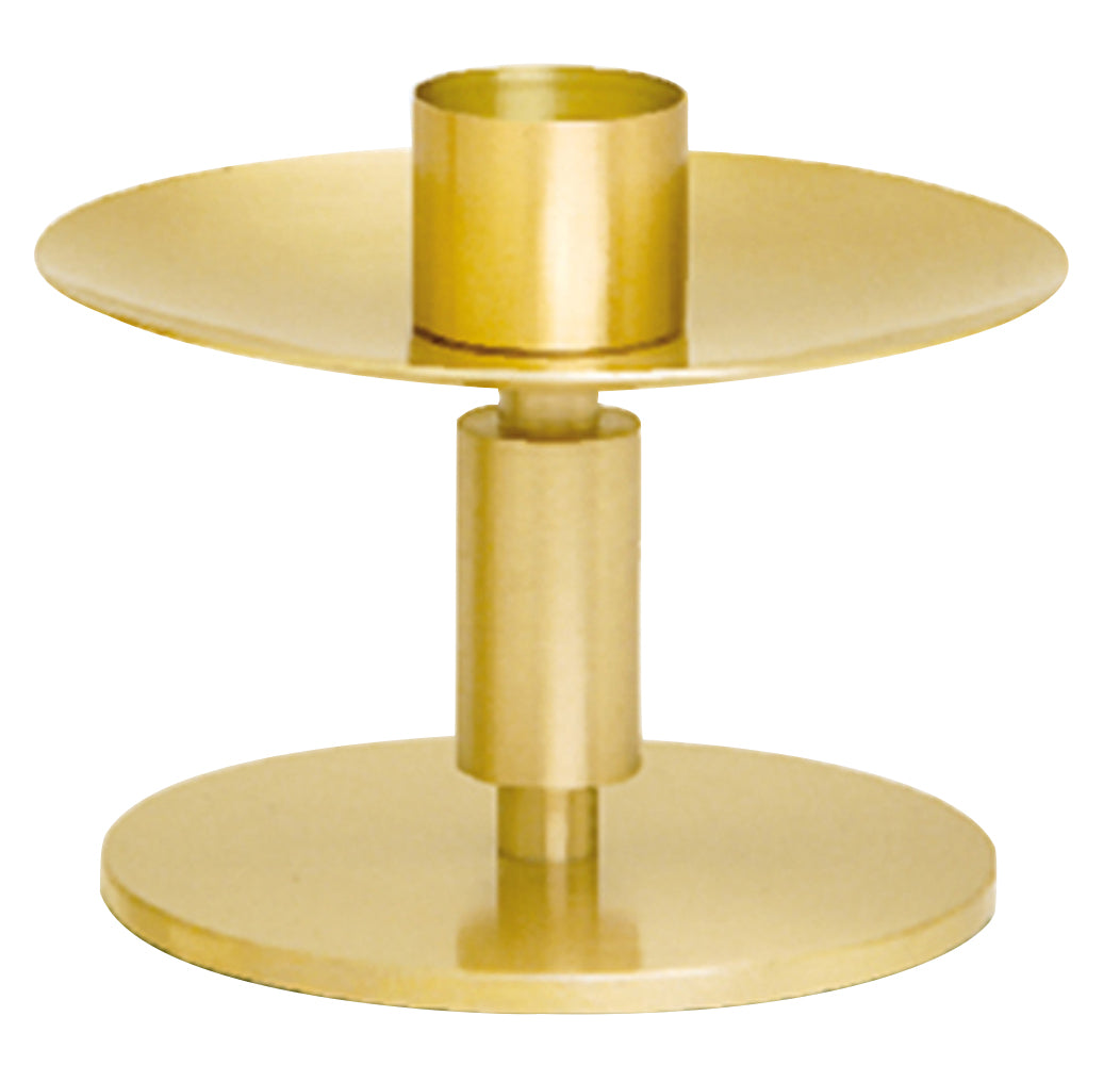 Altar Candlestick - Satin Brass - 3 3/4" Ht