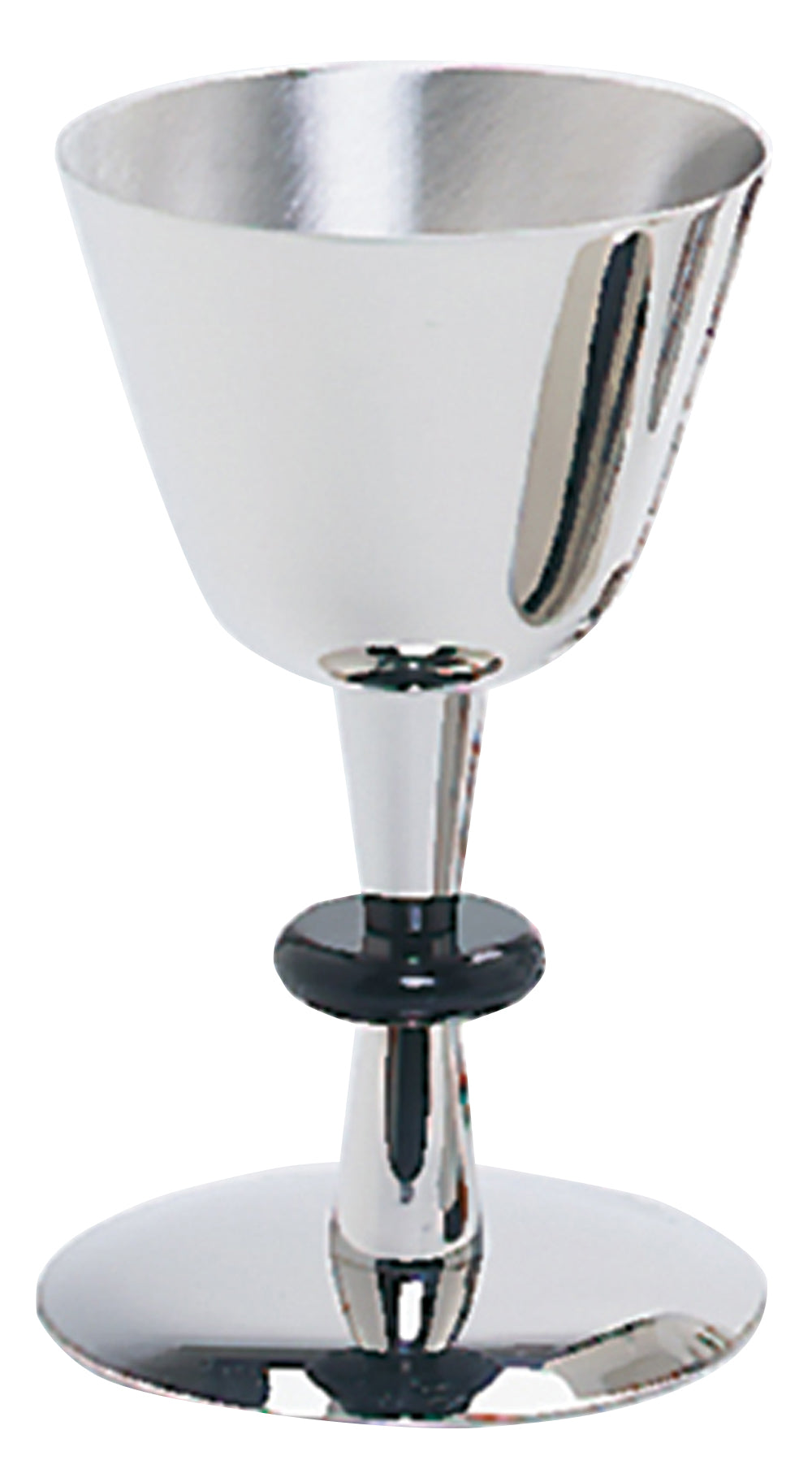 Stainless Steel Chalice - Black Node - 8 Oz - 6 1/4" Ht