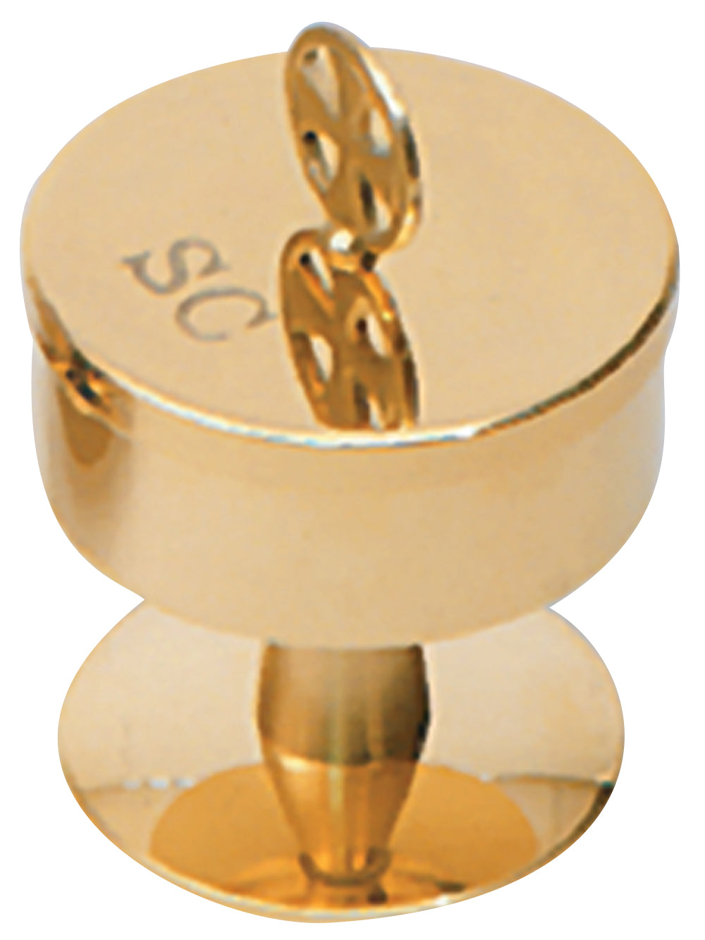 Bishop Oil Stock - Threaded Cover - Engraved SC - 4" Ht