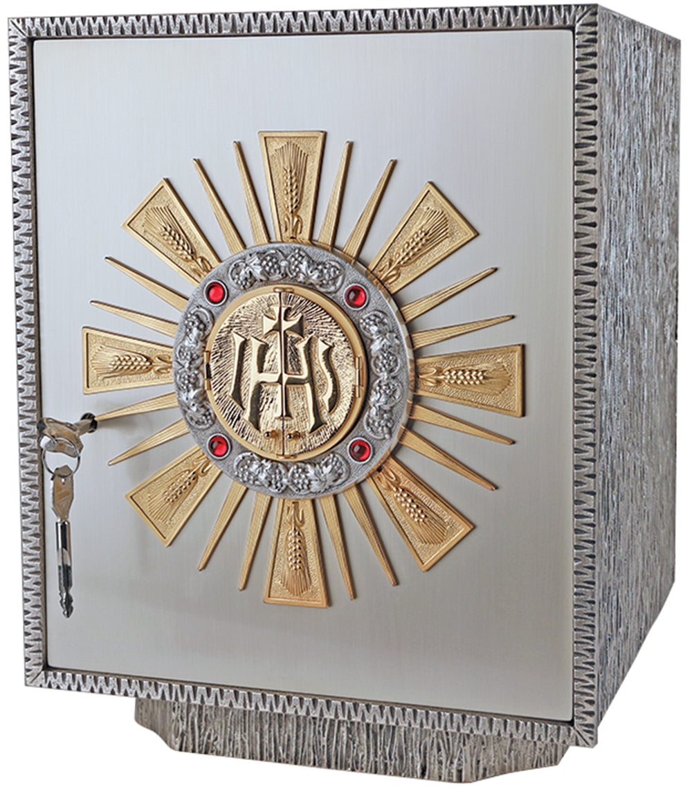 Tabernacle - 4 Ruby Stones - 15 1/4" Ht
