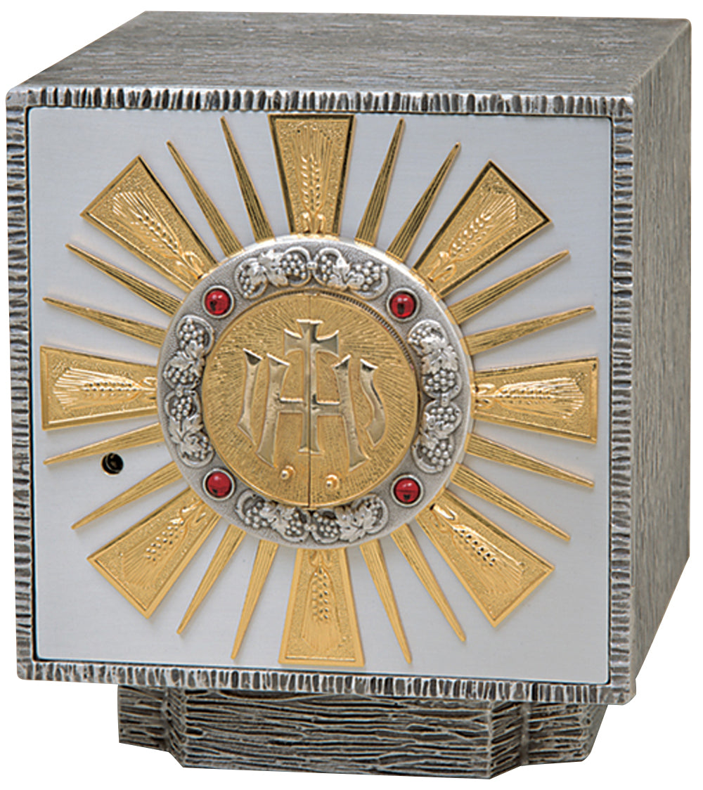 Tabernacle - 4 Ruby Stones - 11 1/4" Ht