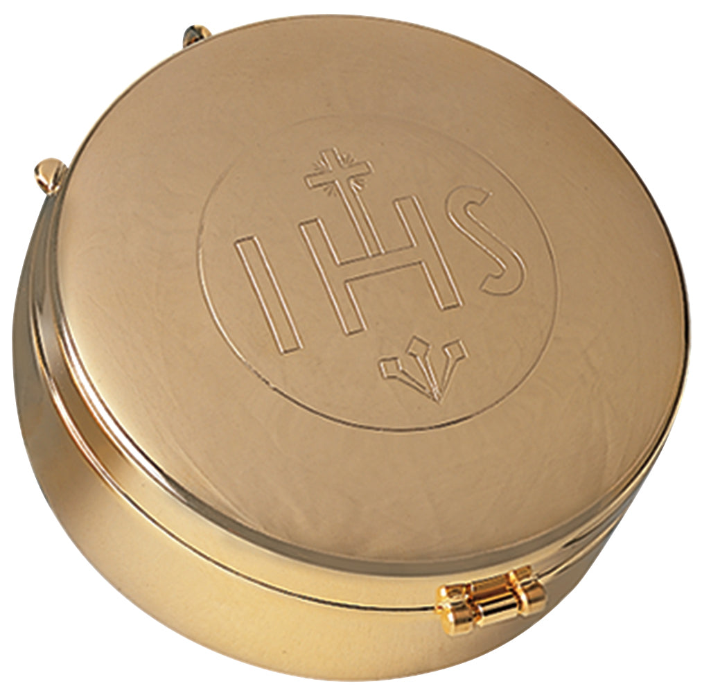 Hinged Hospital Communion Pyx - Gold Plated