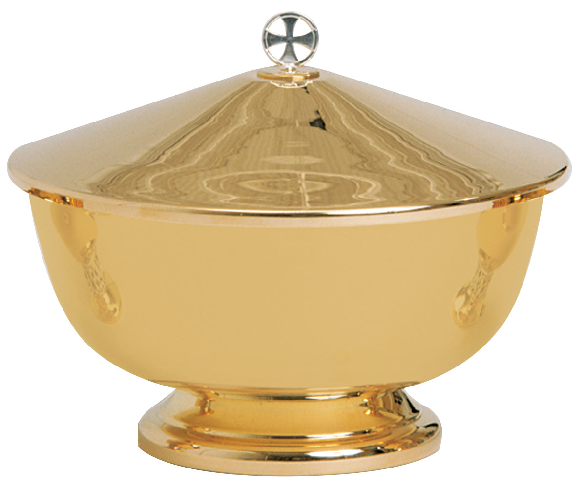 Bowl Communion Set - 24 Kt Gold Plate - 5 pc - 10" Bowl