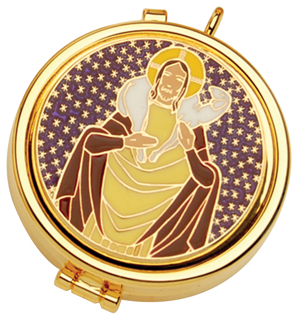 Pyx - Enameled Good Shepherd - 7 Host