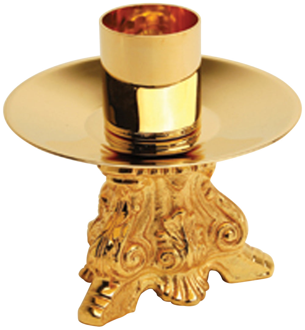 Altar Candlestick - Gold Plated - 3 1/2" Ht