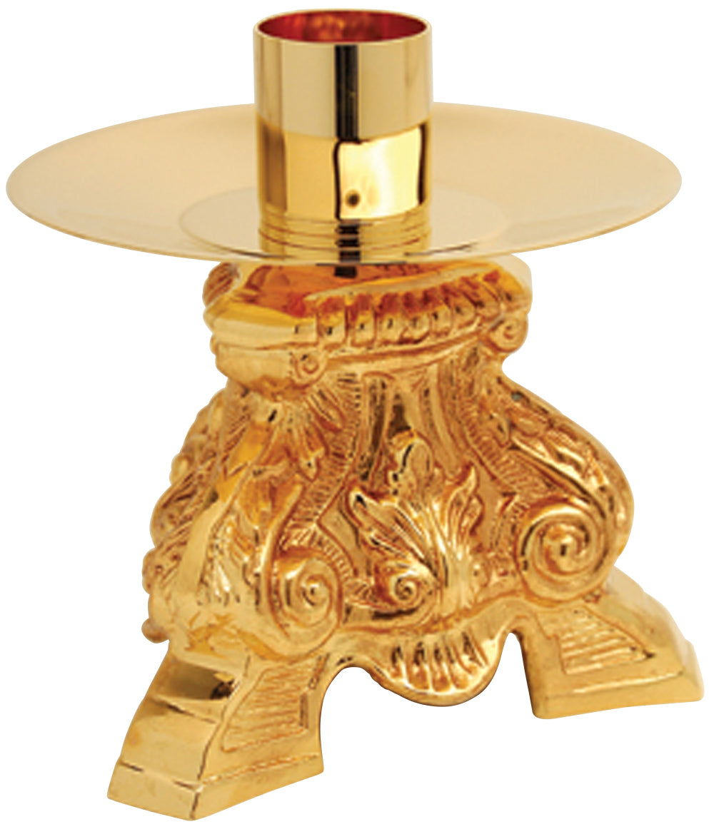 Altar Candlestick - Gold Plated - 5" Ht