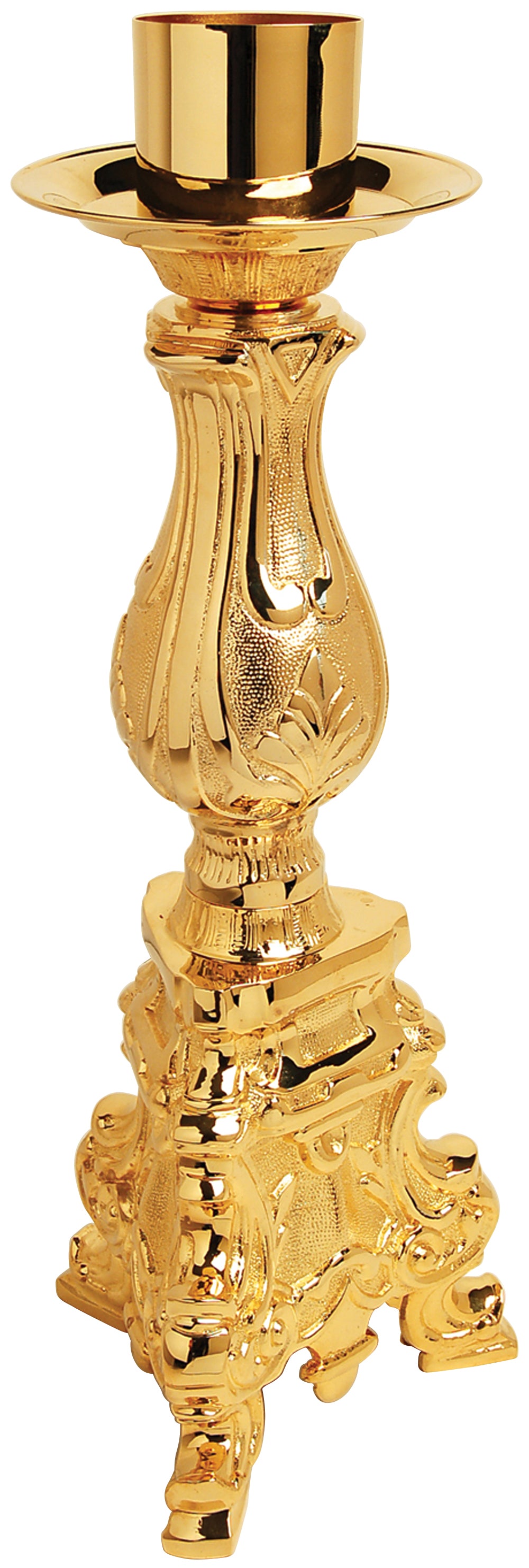 Paschal Candlestick - Brass - Low Profile - 21 3/4" Ht