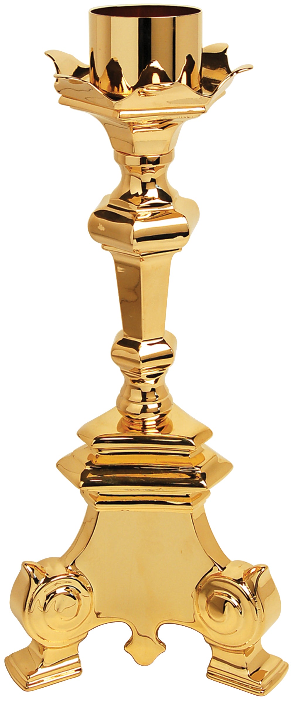 Paschal Candlestick - Brass - Low Profile - 20" Ht