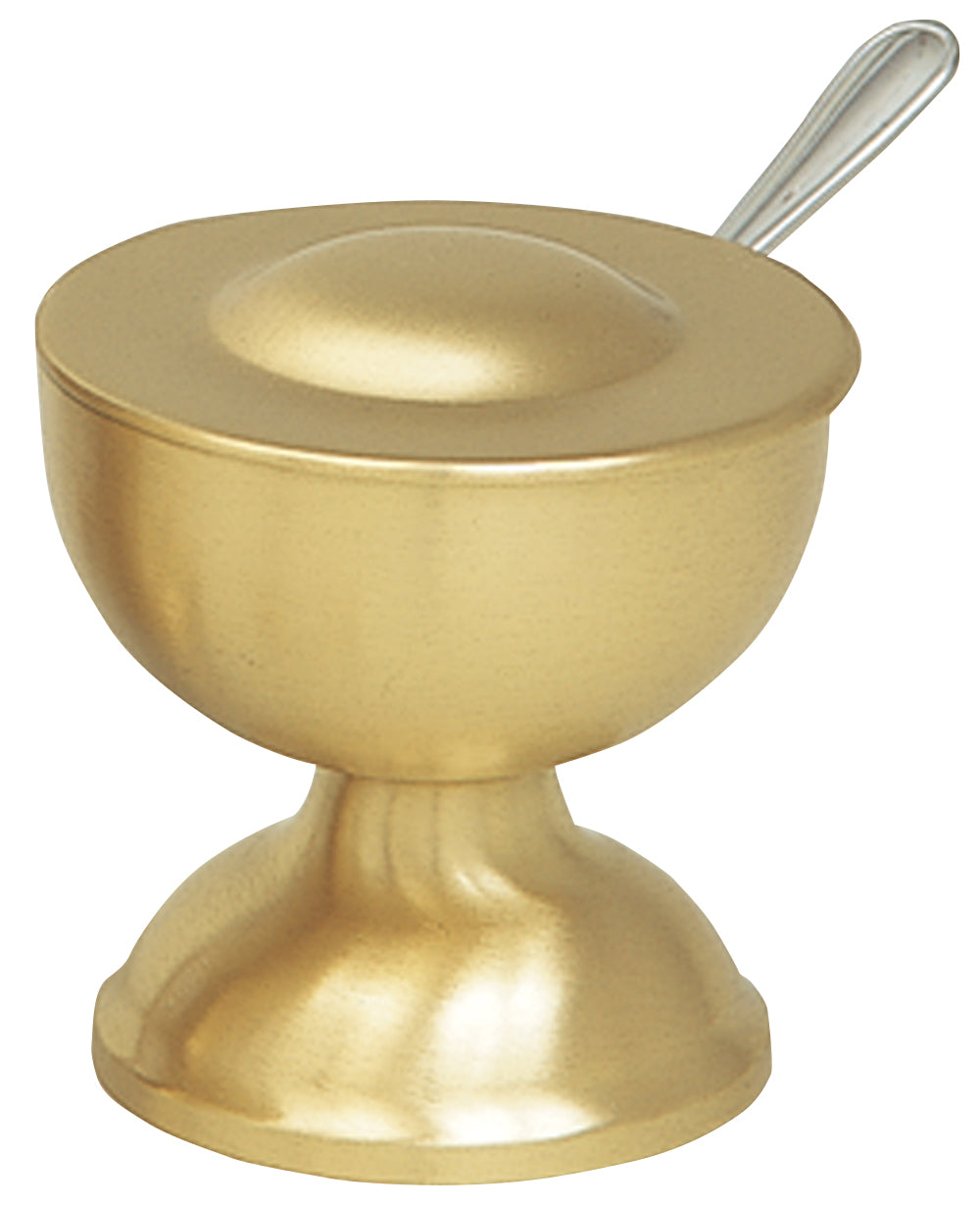 Censer Boat & Spoon - Hinged Lid - 3" Ht