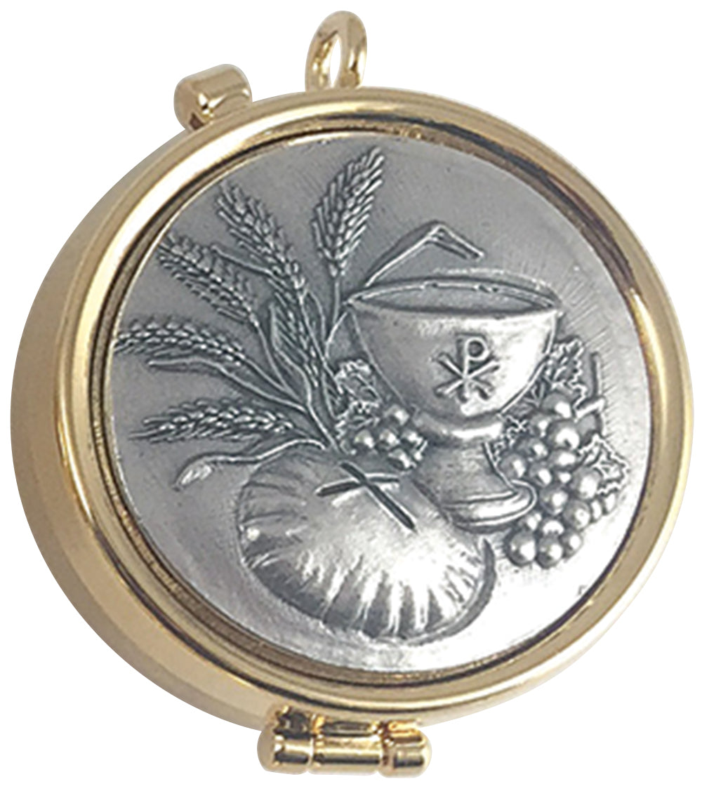 Pyx - Gold Plated - Eucharist Design - 7 Host