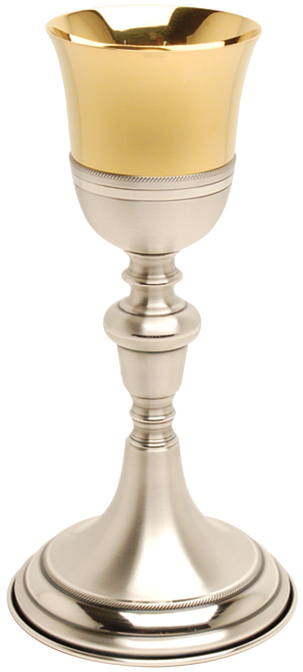 Gold & Silver Plated Chalice - 4 Oz - 9 1/4" Ht