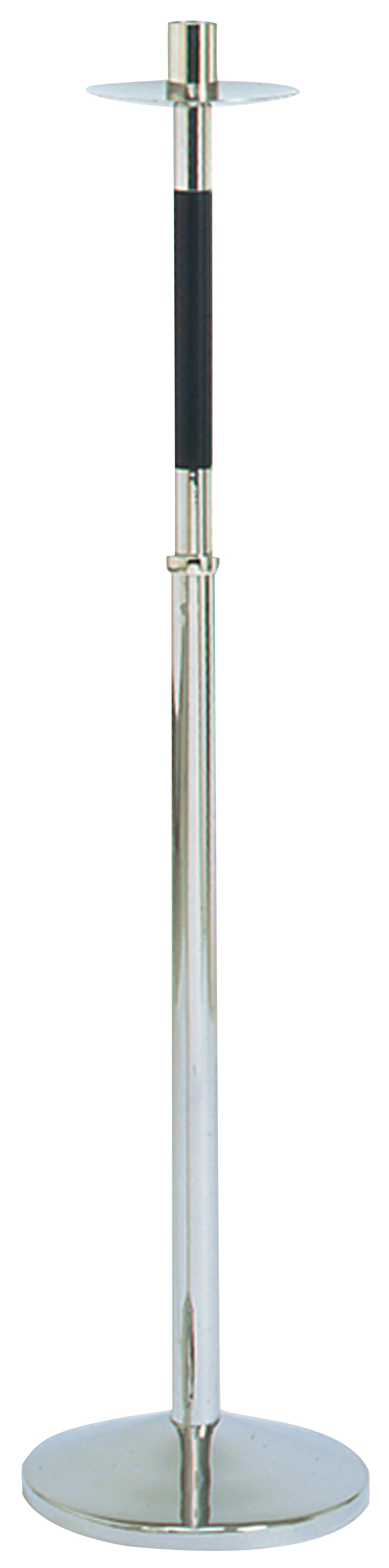 Processional Candlestick - Stainless Steel - Black Delrin Insert - 42" Ht