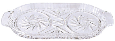Crystal Cruet Tray - Oval - 9 1/2" x 5"