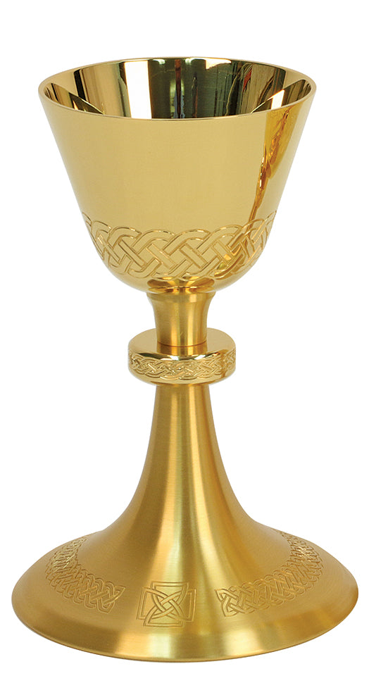 Celtic Chalice Only - Gold Plated - 8 Oz - 8" Ht