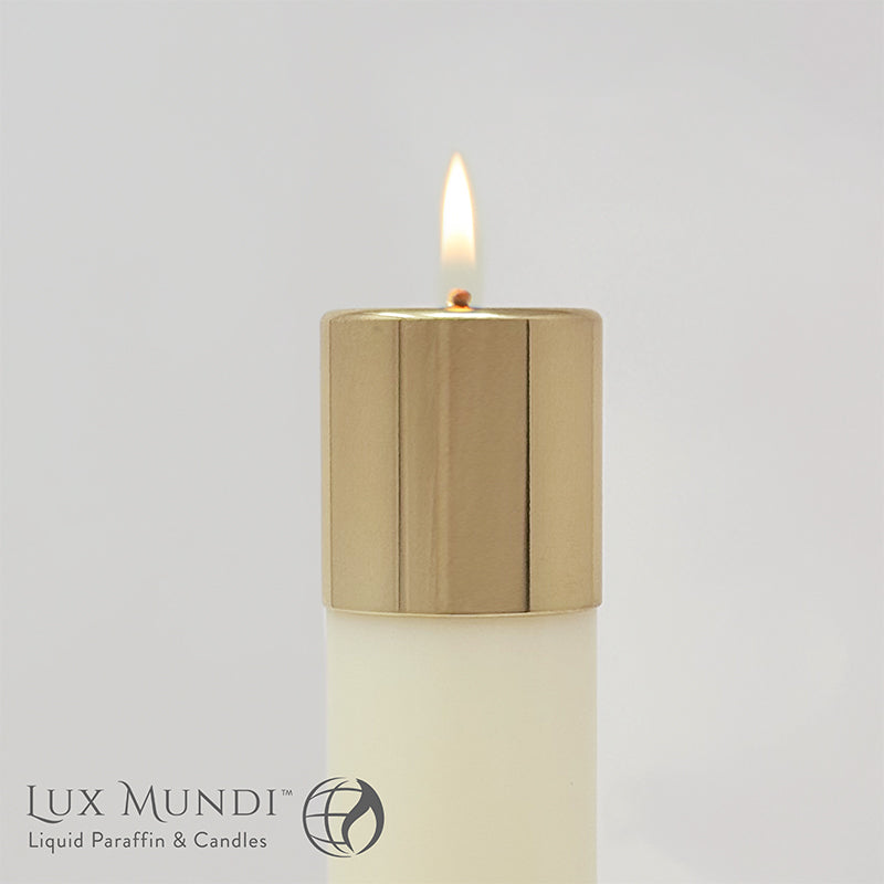 Altar Candle Shell Brass Follower (High Polish Finish)
