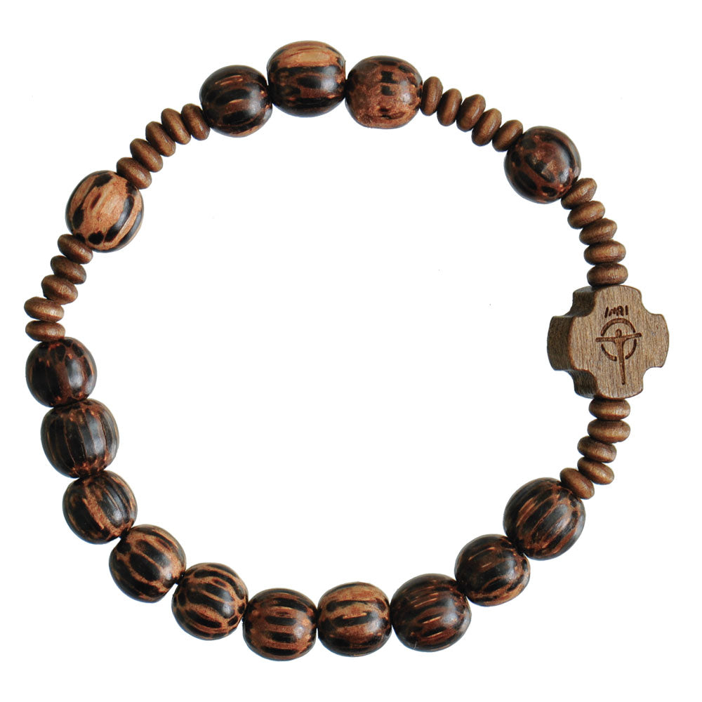 Genuine Wood Rosary Bracelet (8mm)