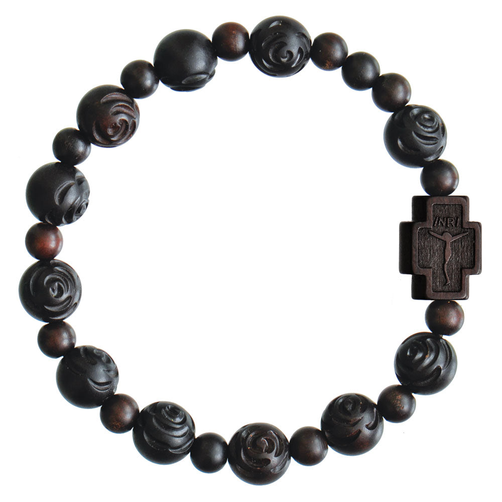 Genuine Jujube Wood Rosary Bracelet (10mm)