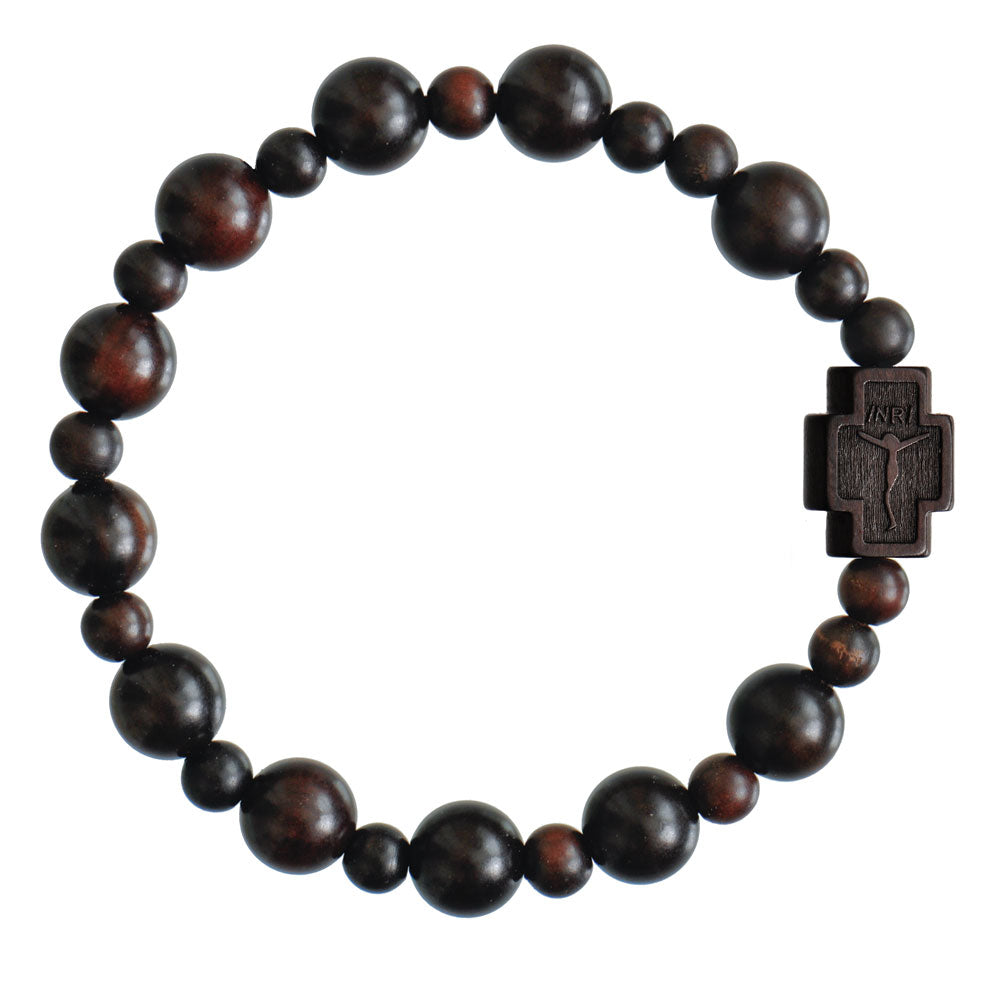 Genuine Jujube Wood Rosary Bracelet (10mm)