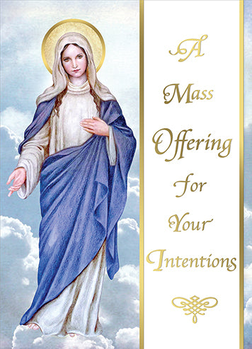 For Your Intentions Living Mass Card (Gold Foil) (50/box)
