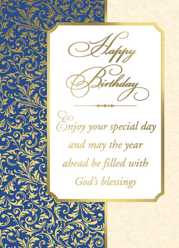 A Birthday Prayer Card (Gold Foil)