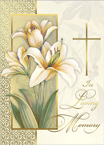 In Loving Memory Mass Card (Gold Foil) (50/box)