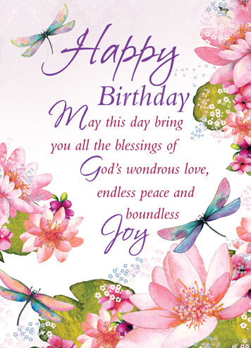 Happy Birthday Blessings Card (25/box)