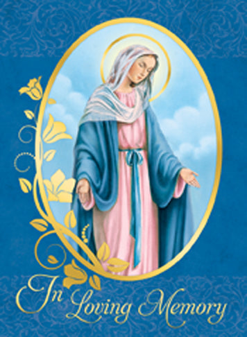 Blessed Madonna (Gold Foil) Mass Card (50/box)