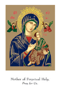 Our Lady of Perpetual Help Holy Card (100/box)