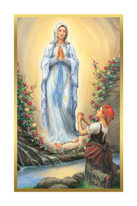 Our Lady of Lourdes Holy Card - 100/box