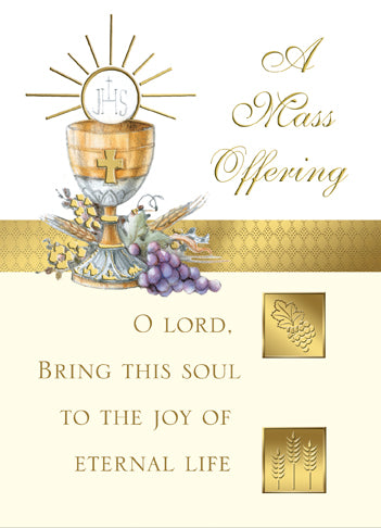 A Mass Offering Mass Card (Gold Foil Embossed) (100/box)