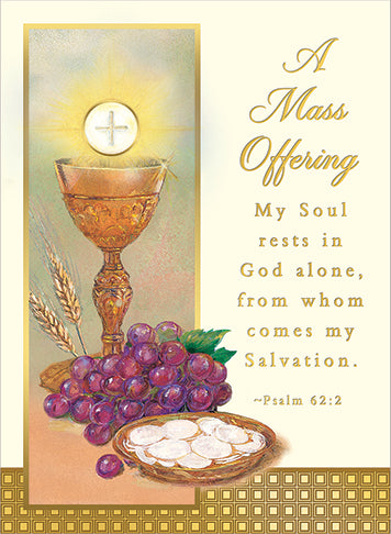 A Mass Offering Deceased Mass Card (Gold Foil) (50/box)