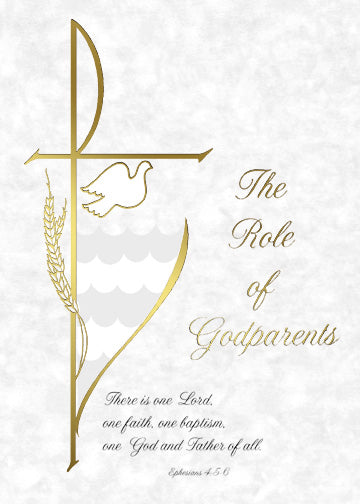 Parchment Godparents Folder - 100/bx