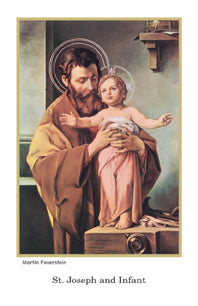 St. Joseph and Infant Holy Card (100/box)