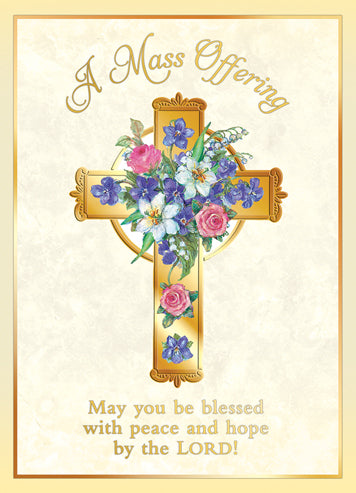 A Mass Offering Living Mass Card (Gold Foil) (50/box)