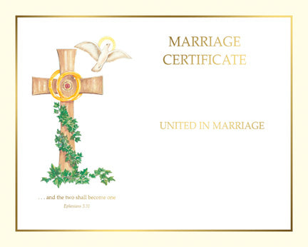 Spiritual CYO Marriage Certificate (50/box)