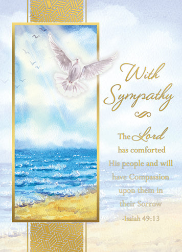 With Sympathy (Gold Foil) Mass Card (50/box)