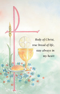 Watercolor Communion Holy Card (100/box)