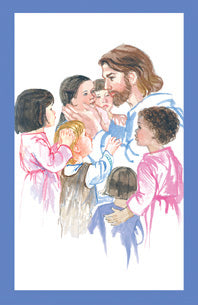 Jesus with Children Holy Card (100/box)