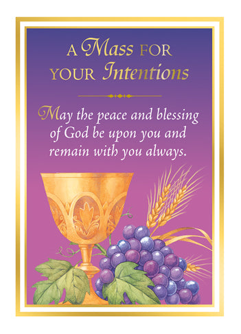 A Mass For Your Intentions (Gold Foil) Mass Card (50/box)