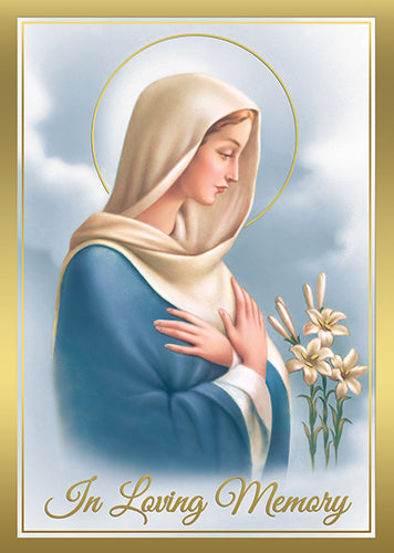In Loving Memory Mass Card (Gold Foil) (100/box)